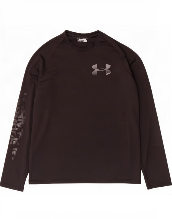 Under Armour Uomo Heat Gear Graphic Top manica lunga medio nero Poliestere