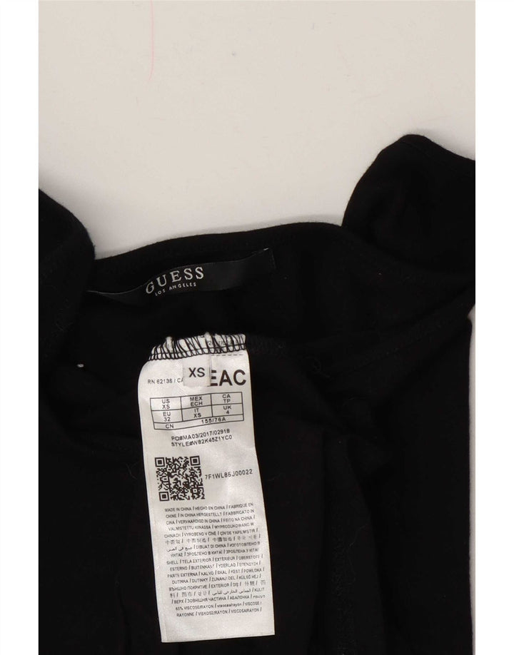 Canotta da donna Guess UK 4 XS nera in viscosa