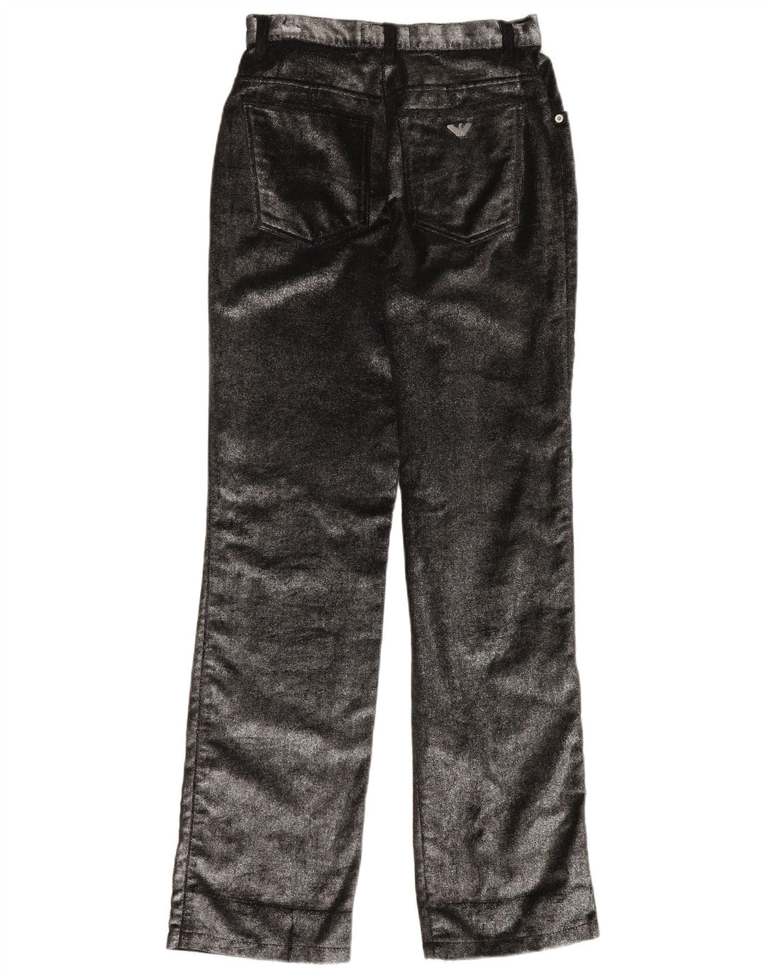 Pantaloni casual dritti da donna ARMANI W29 L34 cotone nero