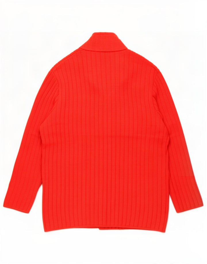 Maglione cardigan da donna vintage UK 16 grande rosso