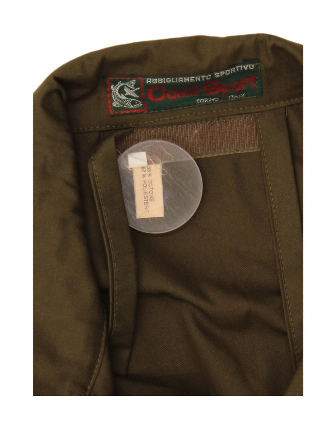 Giacca utilitaria vintage da uomo IT 56 3XL Poliestere kaki