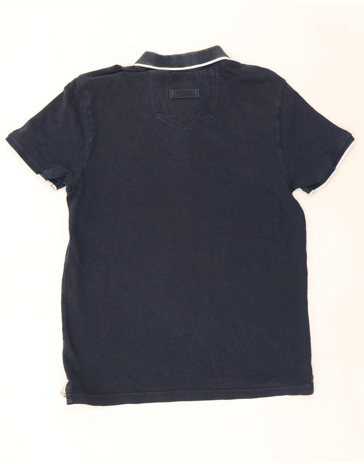 Polo da uomo Fat Face in cotone blu navy medio