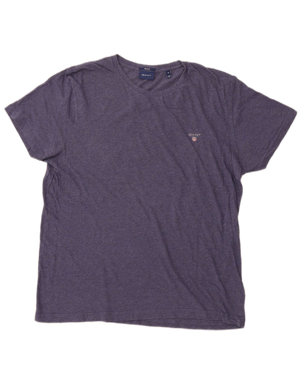 GANT T-shirt regolare da uomo Top XL in cotone blu navy