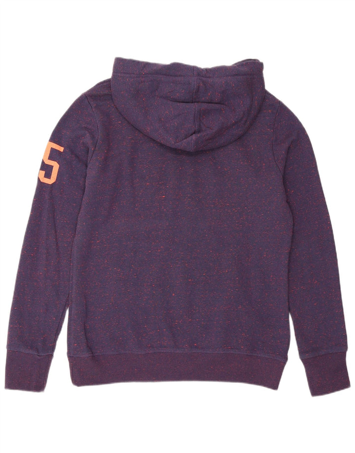 Maglione con cappuccio grafico da uomo SUPERDRY Poliestere chiazzato viola medio