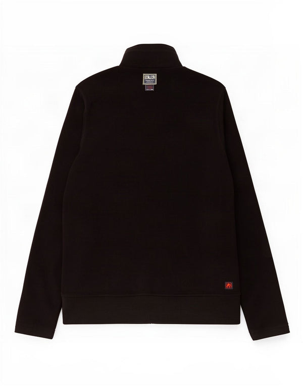 Maglione in pile Reebok da donna con collo a zip UK 12/14 Medium Nero Poliestere