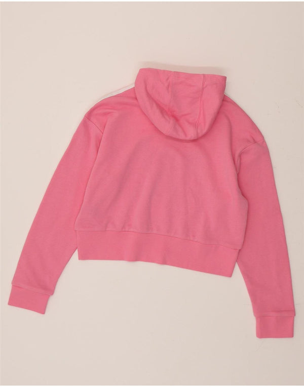 Felpa con cappuccio corta Adidas per ragazze, 13-14 anni, grande in cotone rosa