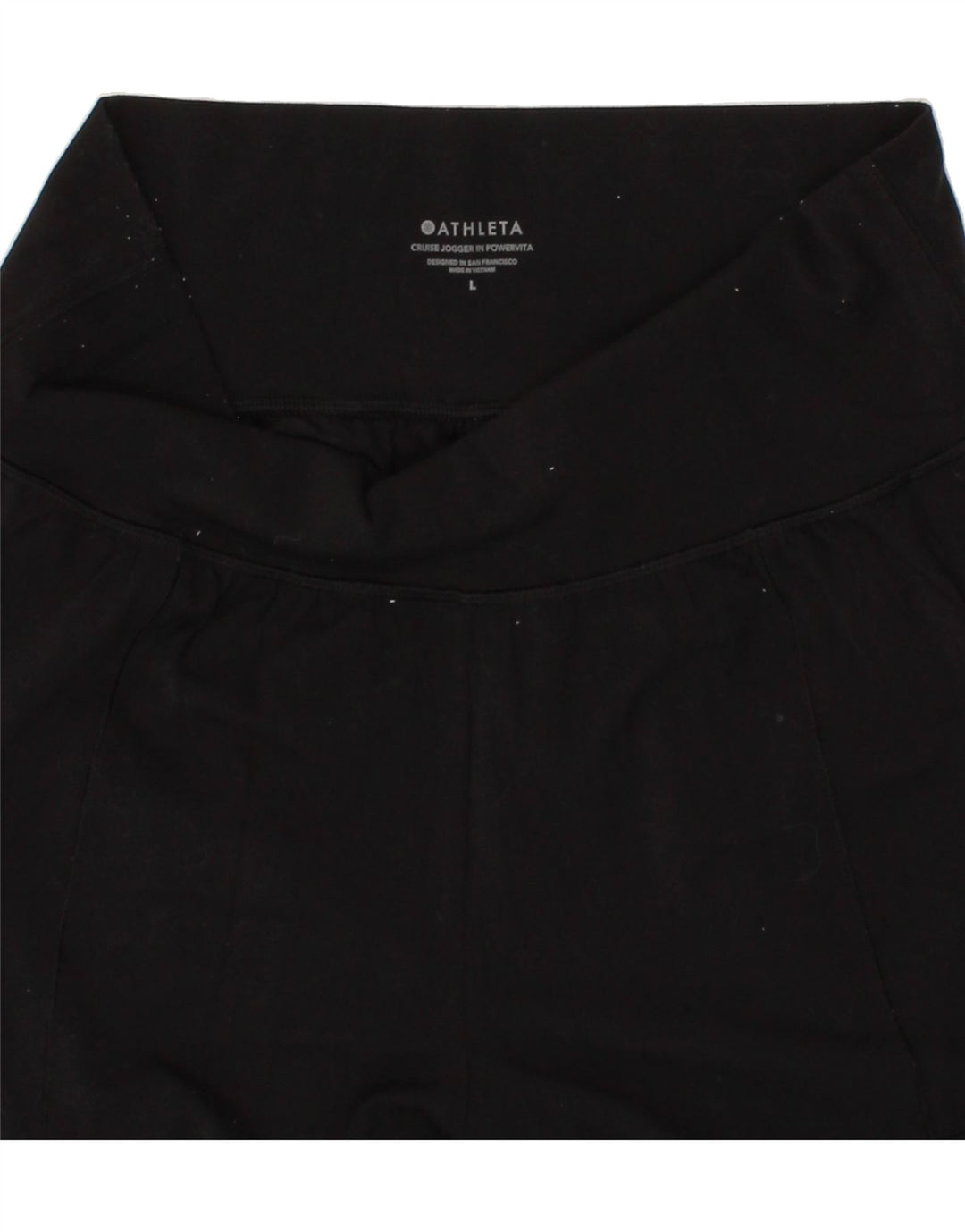 ATHLETA Womens Tracksuit Trousers Joggers UK 14 Large  Black Nylon Vintage Athleta and Second-Hand Athleta from Messina Hembry 