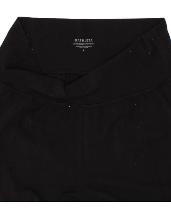 ATHLETA Womens Tracksuit Trousers Joggers UK 14 Large  Black Nylon Vintage Athleta and Second-Hand Athleta from Messina Hembry 