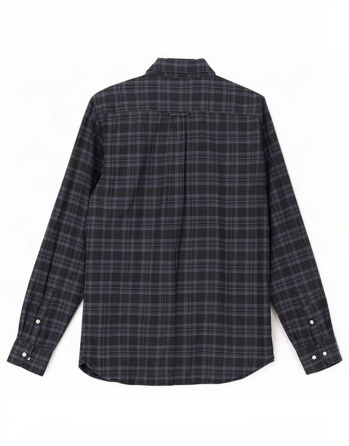 Camicia da uomo in flanella Superdry in cotone a quadri blu navy medio