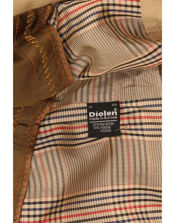 Trench da uomo con cappuccio Diolen UK 36 piccolo classico in poliestere beige