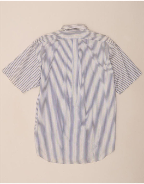 Camicia Ralph Lauren da uomo a maniche corte dal taglio classico XL in cotone gessato blu