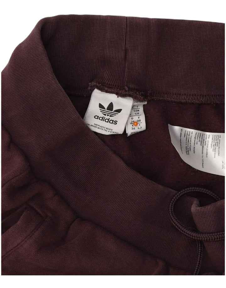 Pantaloni da tuta da donna ADIDAS Joggers UK 10 piccoli in cotone bordeaux