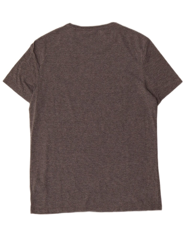 Guess T-shirt grafica da uomo slim fit, grande, in cotone grigio