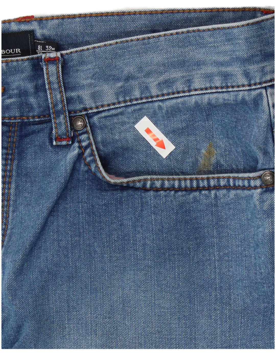 Jeans affusolati Marks & Spencer da uomo blu Harbour W32 L31 cotone blu