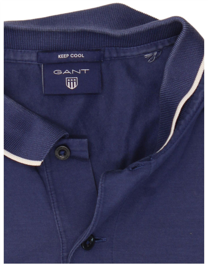 Polo da uomo Gant blu navy medio