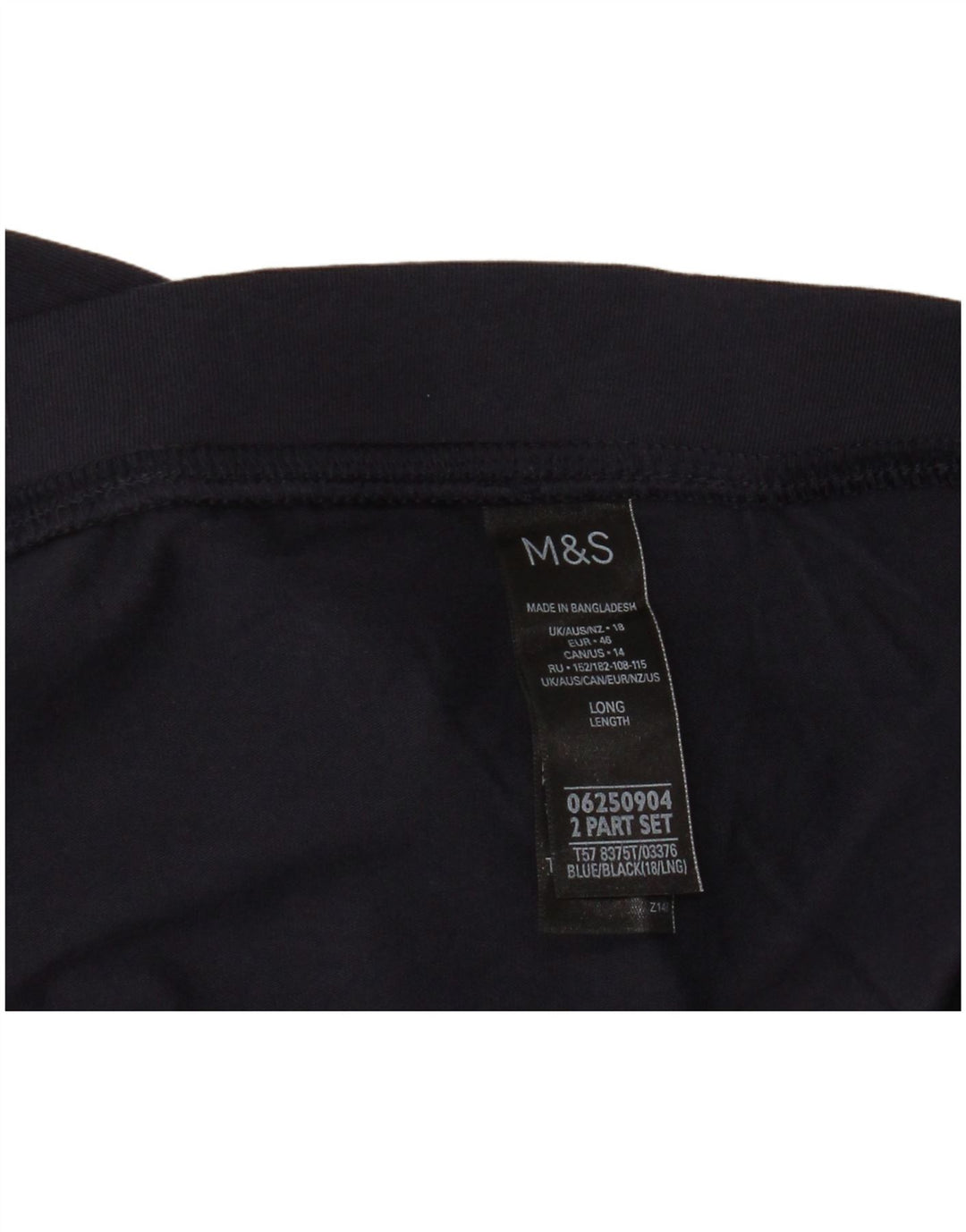 Leggings da donna Marks & Spencer UK 18 XL Cotone blu navy