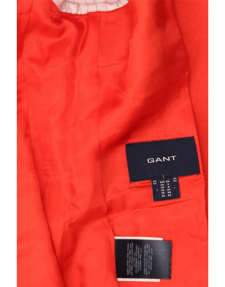GANT Womens 1 Button Blazer Jacket UK 8 Small Orange Wool Vintage Gant and Second-Hand Gant from Messina Hembry 