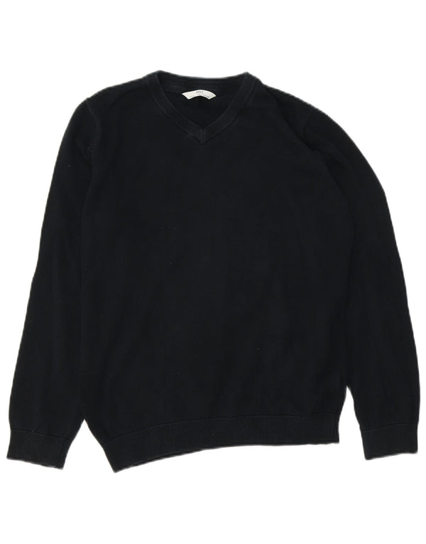 Maglione Marks & Spencer da bambino con scollo a V 13-14 anni in cotone nero