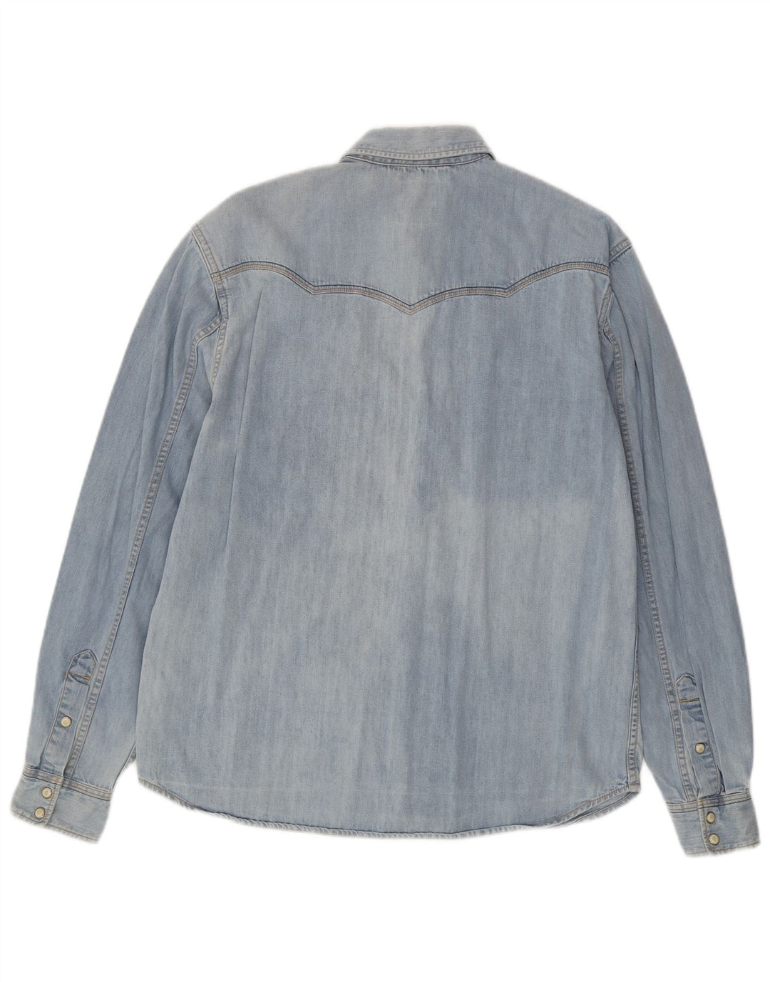 Camicia di jeans casual da uomo WRANGLER piccola in cotone blu