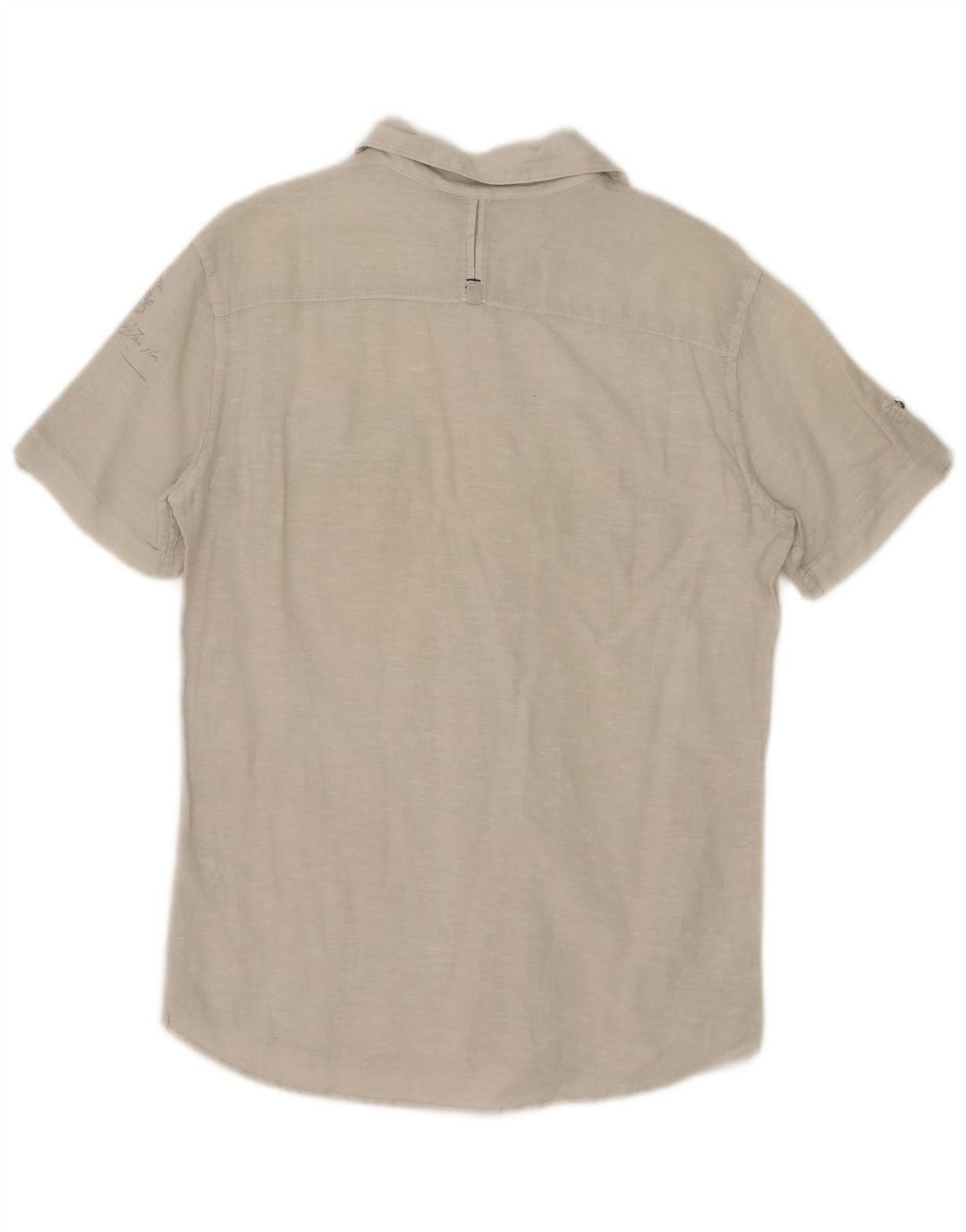Camicia a maniche corte da uomo Gas Lino beige medio