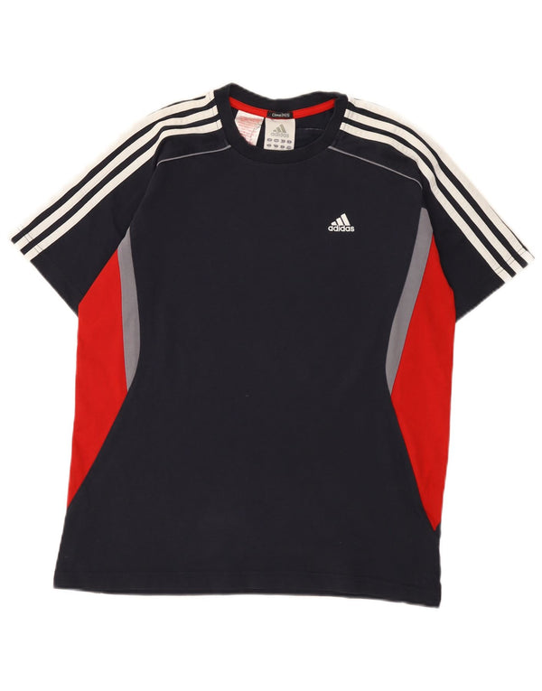 T-shirt grafica Adidas da ragazzo Clima 365 Top 15-16 anni Blu navy Colourblock