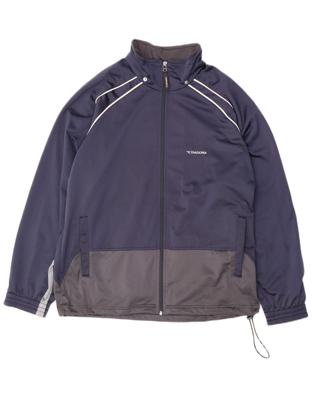 DIADORA Giacca da tuta da uomo UK 40 Medium Blu Navy Colourblock