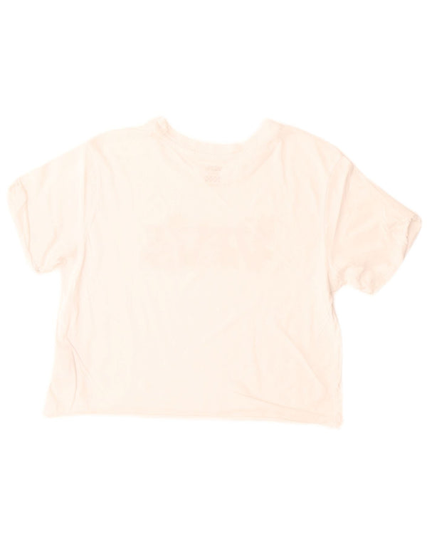 T-shirt grafica corta da donna Vans UK 10 piccola in cotone bianco