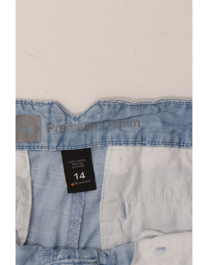 MOSSIMO Womens Pegged Chino Shorts US 14 XL W38  Blue Lyocell Vintage Mossimo and Second-Hand Mossimo from Messina Hembry 