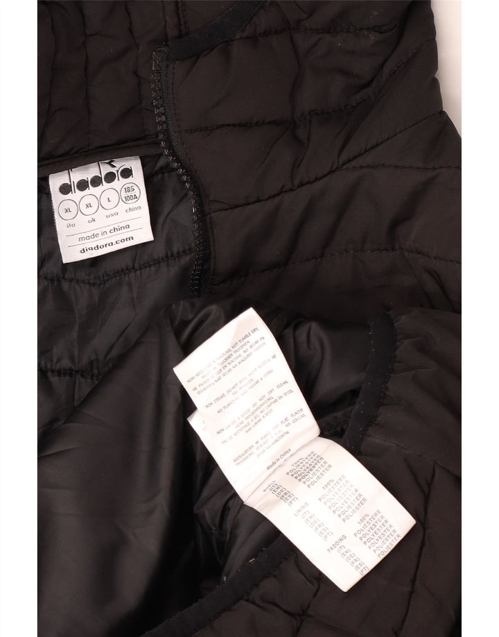 Giacca imbottita con cappuccio da uomo Diadora UK 42 XL poliestere nero