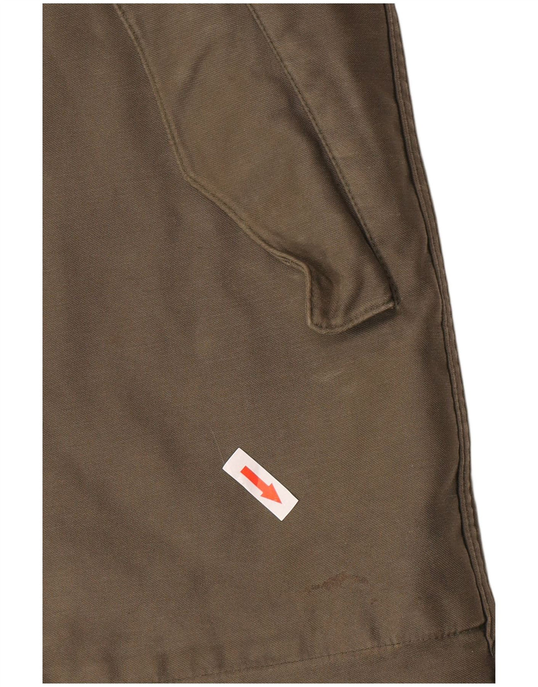 Giacca parka sherpa vintage da uomo con cappuccio UK 38 medio kaki