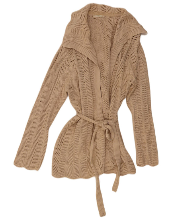 Maglione cardigan da donna Marks & Spencer UK 22 3XL Cotone beige