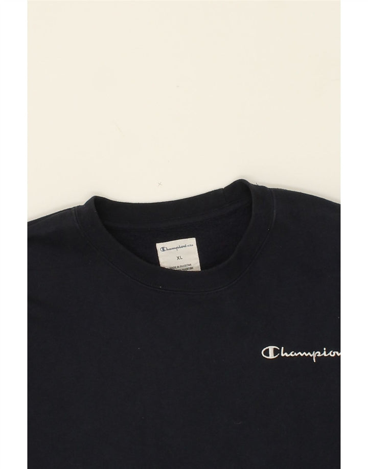 CHAMPION Mens Sweatshirt Jumper XL Navy Blue Cotton Vintage Champion and Second-Hand Champion from Messina Hembry 