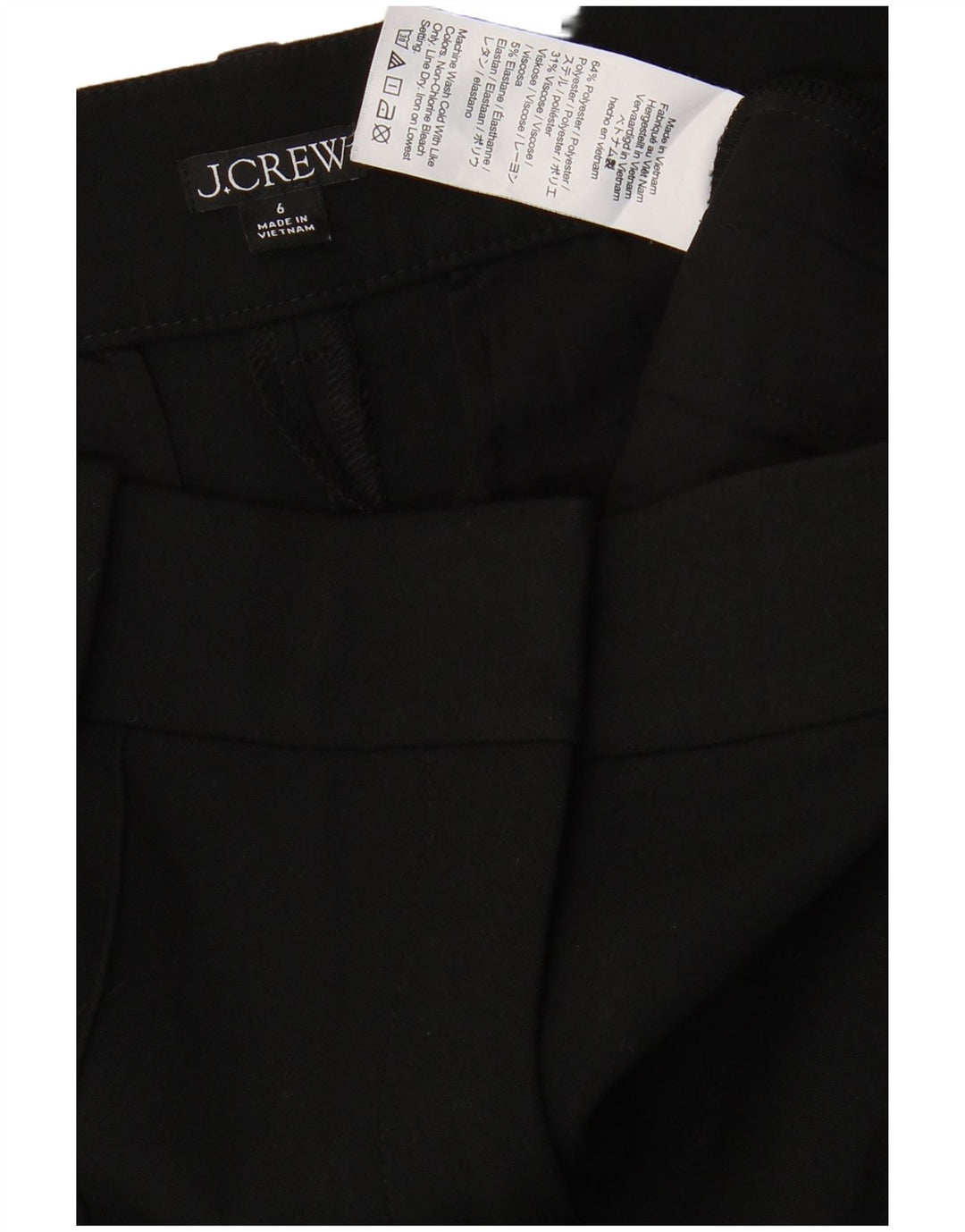 Pantaloni chino dritti da donna J. CREW US 6 Medium W30 L31 Poliestere nero