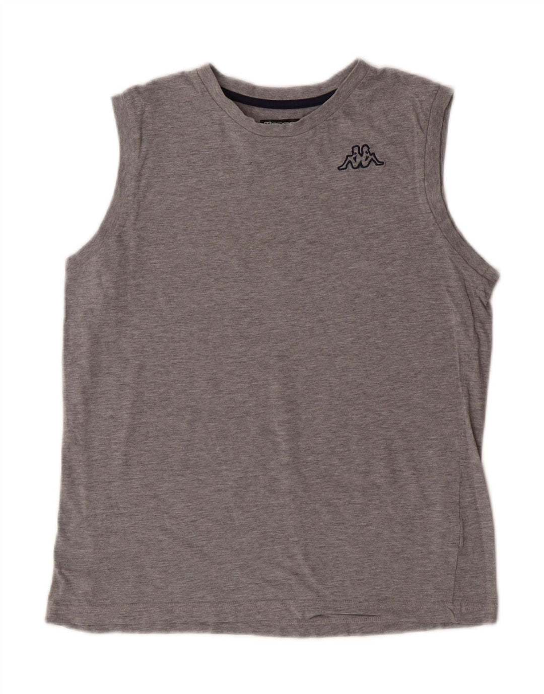 KAPPA Boys Vest Top 13-14 Years Grey Flecked Cotton