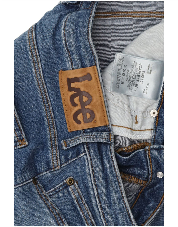 Jeans skinny alti Scarlett da donna LEE W30 L31 cotone blu