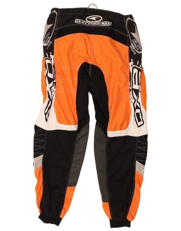 Pantaloni da moto da corsa grafici da uomo AXO EU 54 2XL W38 L30 Orange Colourblock