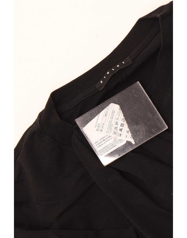T-shirt uomo Sisley Top XL in cotone nero