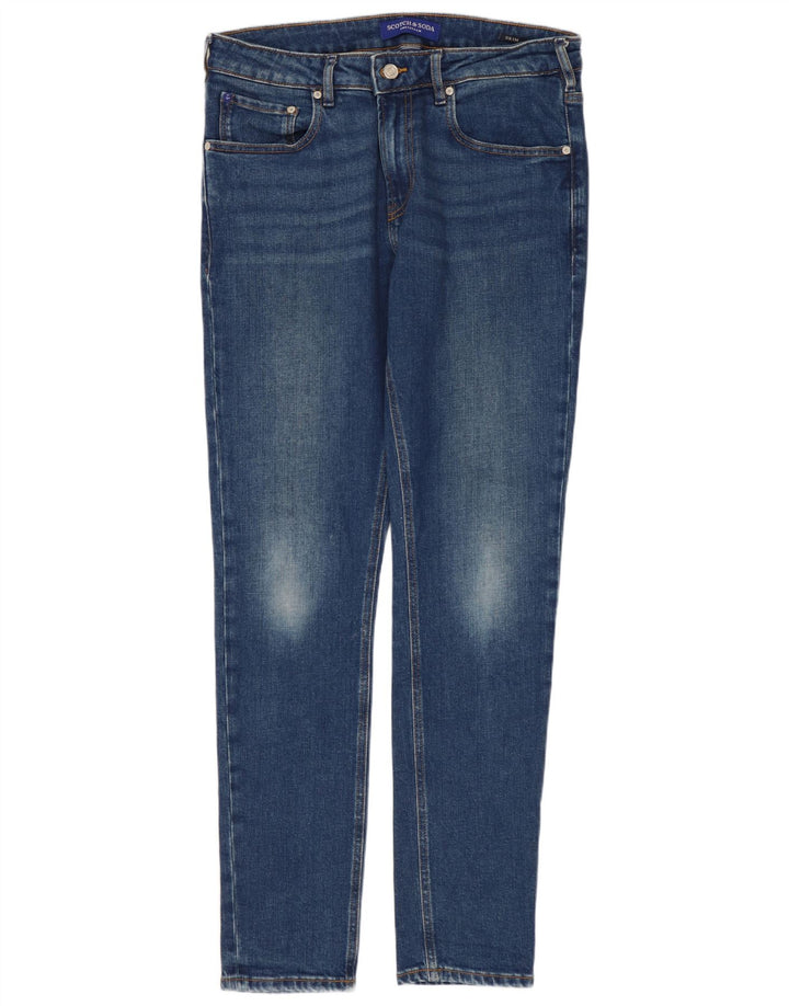 SCOTCH & SODA Jeans skinny Amsterdam da uomo W32 L32 cotone blu