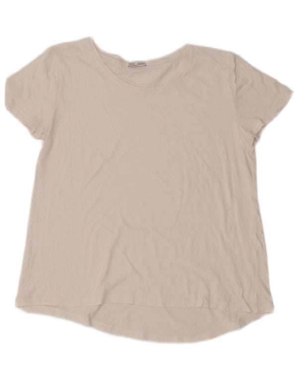 T-shirt Zara da donna Top UK 14 bianca media