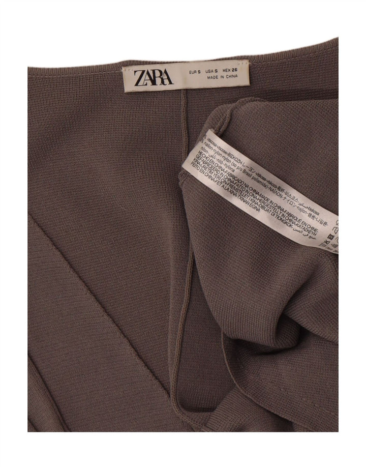 Gilet OPEN da donna Zara UK 10 piccolo in viscosa grigia