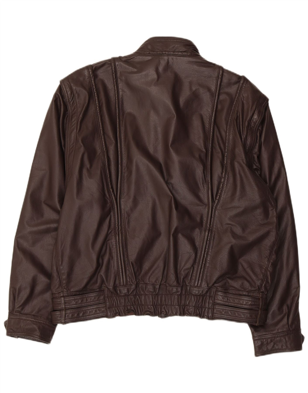 Giacca bomber da uomo vintage in pelle EU 54 2XL in pelle marrone