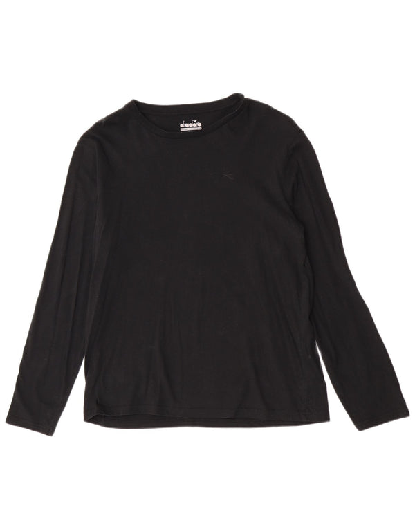 Top Diadora Uomo Manica Lunga Small Nero Cotone