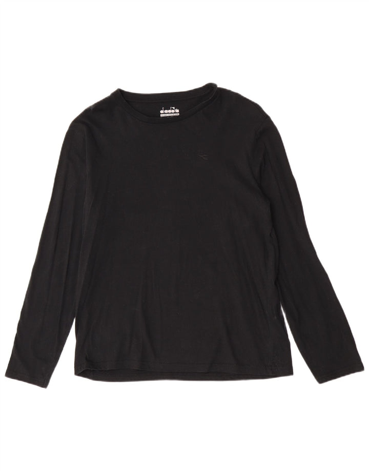 Top Diadora Uomo Manica Lunga Small Nero Cotone