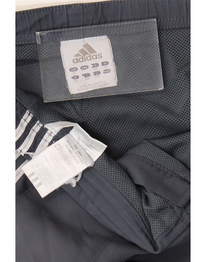 Pantaloni Capri dritti da donna Adidas UK 16 Large Blu Navy Poliestere