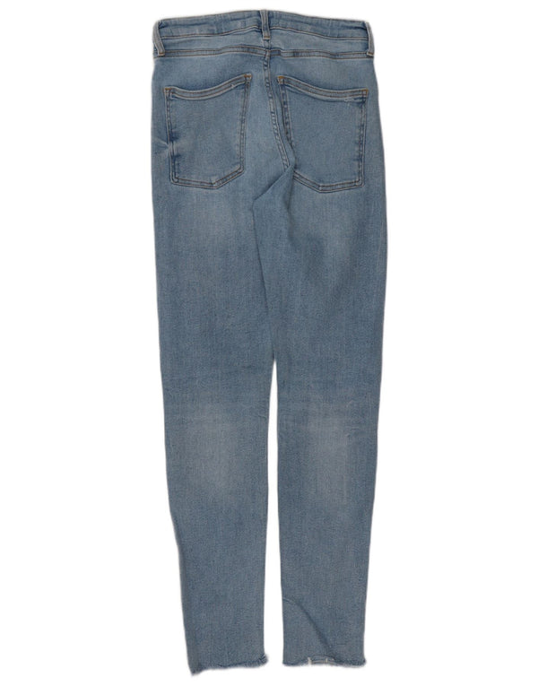 Jeans skinny effetto invecchiato da donna Zara EU 38 Small W28 L30 Blu