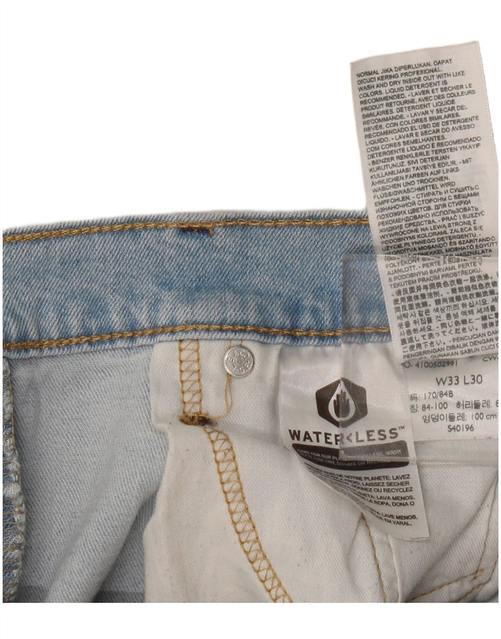 Jeans dritti da uomo Levi's W33 L30 in cotone blu