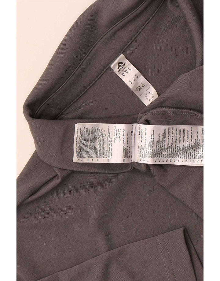 Polo Adidas Aeroready da uomo XL in poliestere grigio