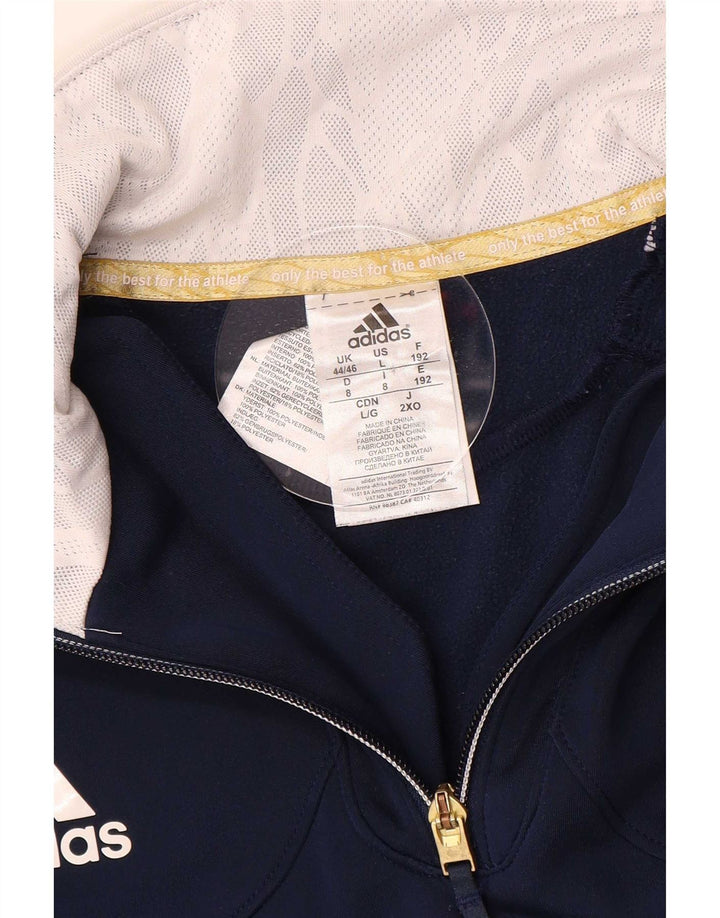 Giacca da ginnastica da uomo Adidas Pullover UK 44/46 Large Blu Navy