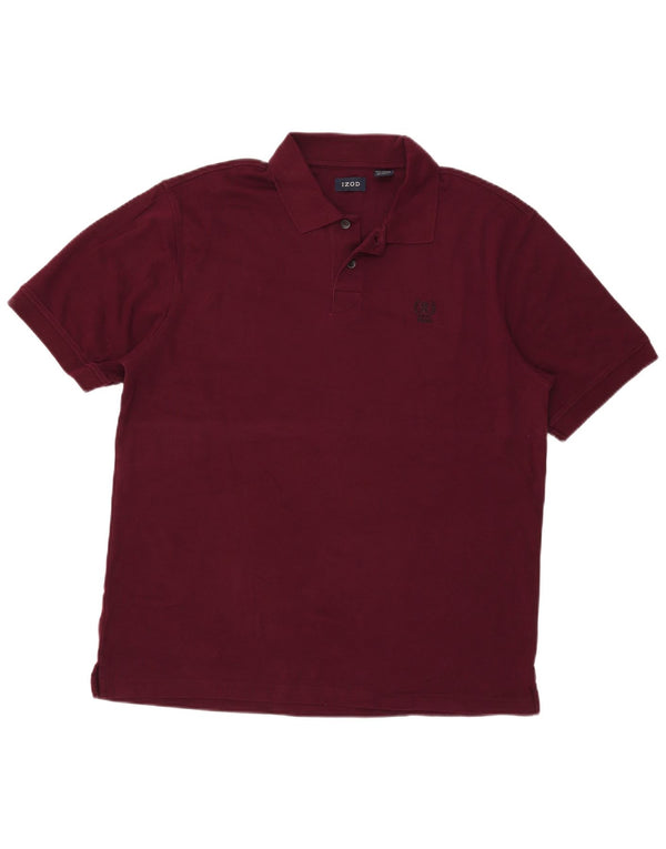 Polo da uomo Izod grande in cotone bordeaux