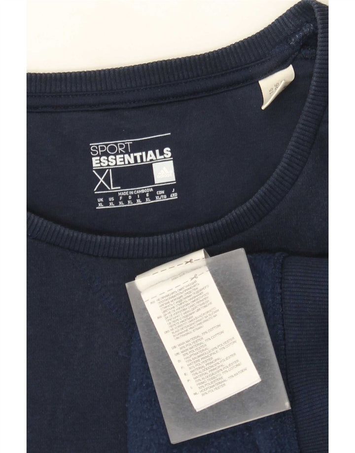 Felpa Adidas Uomo Maglione XL Blu Navy Cotone